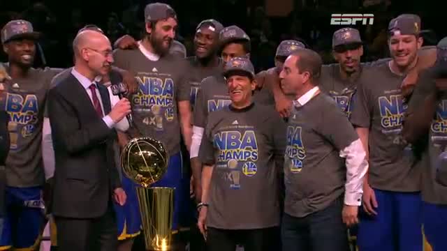 Watch NBA: The Warriors Receive the 2015 Championship Trophy Video