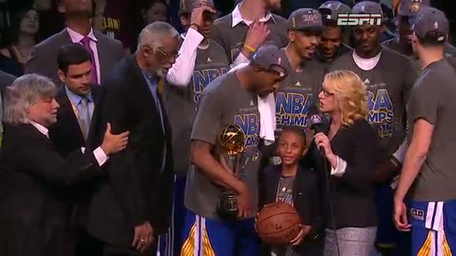 Watch NBA: Andre Iguodala Receives 2015 Finals MVP Trophy Video