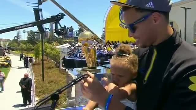 Watch NBA: Riley Curry Has Something To Say To The Fans Video