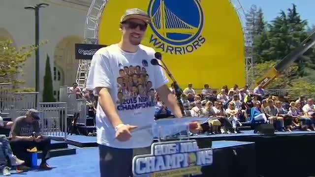 Watch NBA: Klay Thompson Gives Thanks To The Fans Video