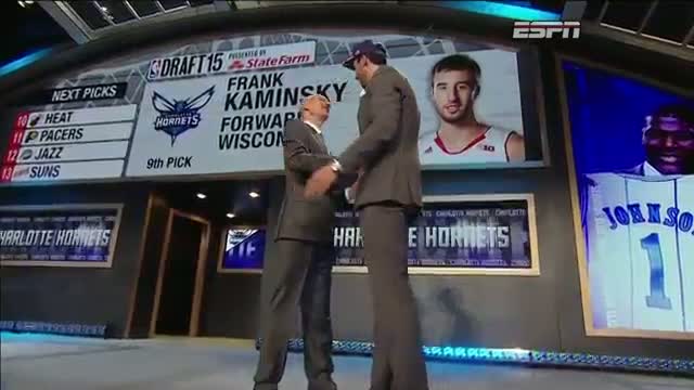 Watch Hornets Select Frank Kaminsky 9th in 2015 NBA Draft Video