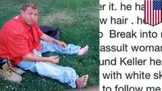 Watch Homeless man beaten up by vigilantes in Modesto, California due to a fake Facebook post Video