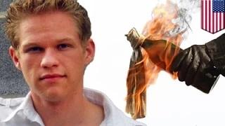 Watch Gay hate crime hoax: Rick Jones cuts arms, drinks bleach, gets $12K in GoFundMe donations Video
