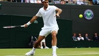 Watch Roger Federer hits amazing tweener lob against Sam Querrey - Wimbledon 2015 HD Video