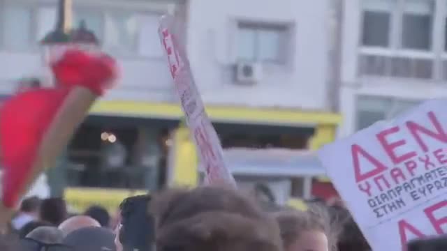 Watch Demo In Athens By Leftists Against Austerity Video
