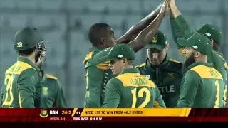 Watch Kagiso Rabada picks up Tamim Iqbal and Liton Das - Ban vs SA 2nd ODI 2015 Video
