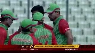 Watch Mustafizur Rahman was the pick of the bowlers.. 3/38 in 10 overs - Ban vs SA 2nd ODI 2015 Video