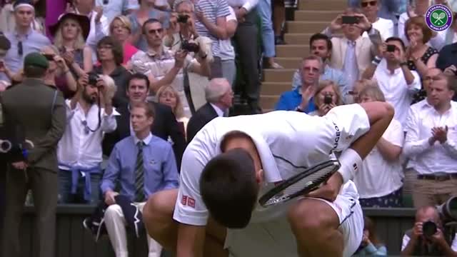 Watch Novak Djokovic gets familiar with the grass - Wimbledon 2015 Video