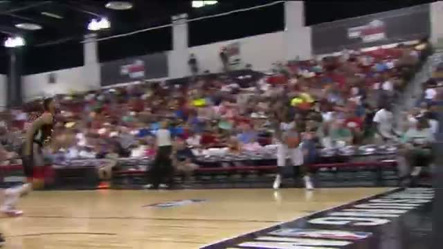 Watch NBA: Brandon Davies Flies From the Three Point Line For the Putback Slam! Video