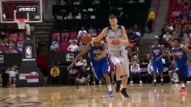Watch NBA: Porzingis Steals the Rock and Dunks It! Video