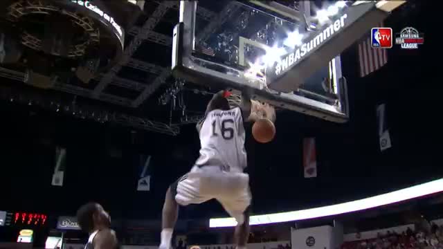 Watch NBA: Jonathan Simmons Brings Down the House with the Alley Oop Slam! Video