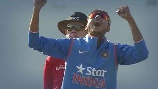 Watch Axar Patel bowls 4 gets 3 wickets gives 17 on his T20I debut and also Man of the Match Video
