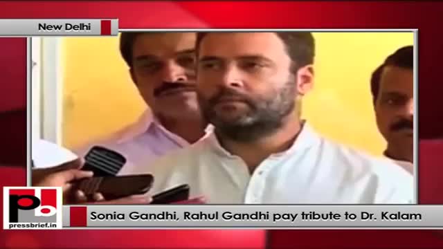 Watch Sonia Gandhi, Rahul Gandhi pay tribute to Dr. APJ Abdul Kalam Video