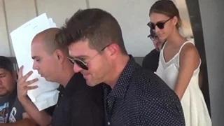 Watch Robin Thicke Is All Smiles With His Girlfriend Video