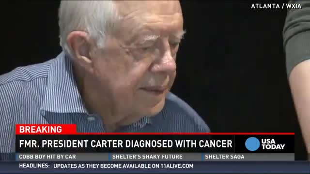 Watch Former president Jimmy Carter reveals he has cancer Video