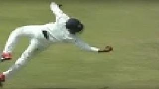 Watch Rohit Sharma takes an outstanding catch at short leg (SL vs IND 2015, 1st Test Day 1) Video