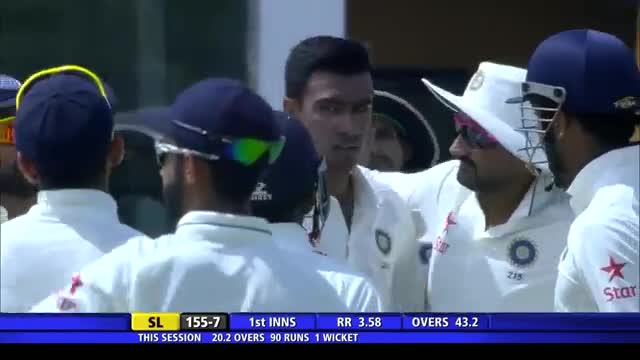 Watch SL vs IND: 1st Test 2015, Day 1 Wickets Highlights Video