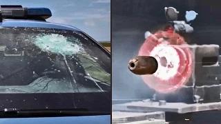 Watch Gunshots on Italian police car - Extreme tests for the bulletproof Seat Leon Video