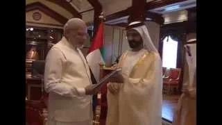 Watch PM Modi meets Vice-President & Prime Minister of UAE, HH Mohammed bin Rashid Al Maktoum in Dubai Video