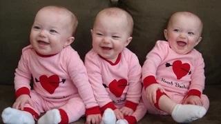 Watch Funny Triplet Babies Laughing Compilation Video