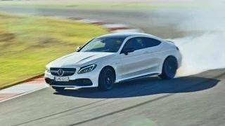 Watch 2016 Mercedes C 63 S AMG Coupe on Racetrack - Good Exhaust Sound Video