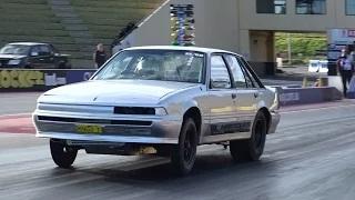 Watch MAATOUKS RACING RB30 POWERED QUEEN ST MONARO 7.58 @ 185 SYDNEY DRAGWAY Video