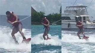 Watch DILWALE - Varun Dhawan Stunts On A Wake Boarder Video