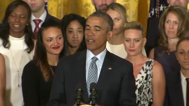 Watch President Obama Honors 2014 WNBA Champions Video