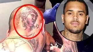 Watch Chris Brown's SHOCKING Head TATTOO Video