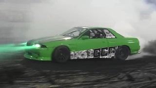 Watch NISSAN SKYLINE DRIFT CAR BURNOUT AT SYDNEY DRAGWAY Video