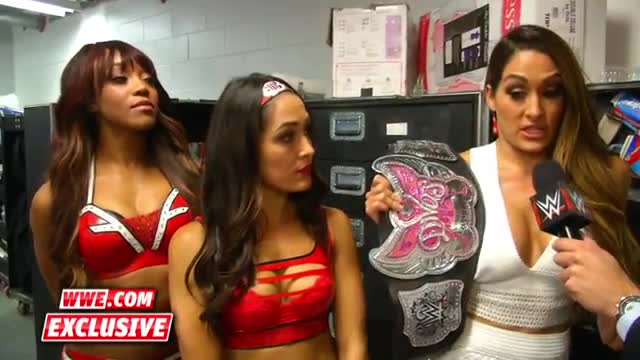 Watch Nikki Bella comments on Charlotte becoming the No. 1 Contender: WWE Raw Fallout, Aug. 31, 2015 Video