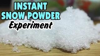 Watch Amazing Science Experiments That You Can Do At Home - How To Make Instant Snow Powder Video