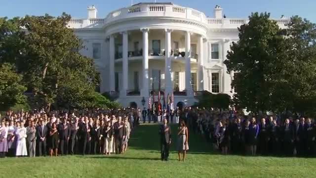Watch Moment of Silence Marks 14th Anniversary of 9/11 Video