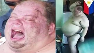 Watch Drunk out of his mind: (Techno Remix 2015) Philippines police struggle with large drunk Video