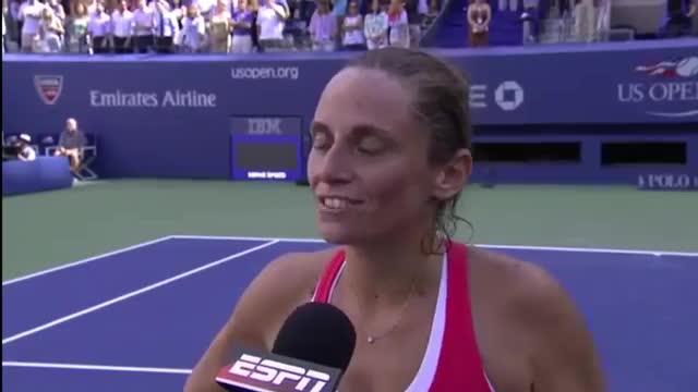 Watch Roberta Vinci Post Game Interview After Beating Serena Williams In The US OPEN Semifinals 2015 Video