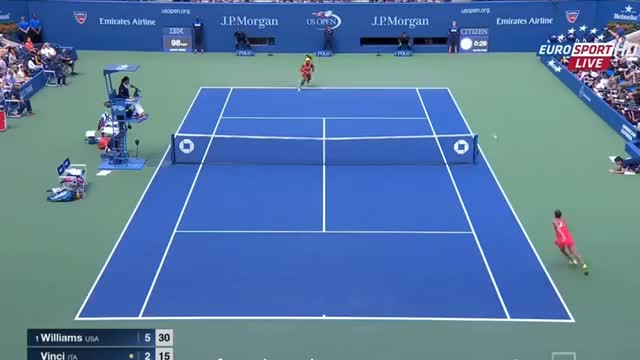 Watch Serena Williams vs Roberta Vinci Amazing Point US OPEN 2015 Video