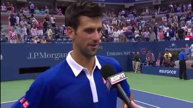 Watch Novak Djokovic vs Marin Cilic Interview US OPEN 2015 Video