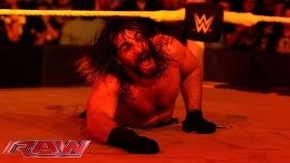 Watch Kane drags Seth Rollins to hell: WWE Raw, Sept. 21, 2015 Video