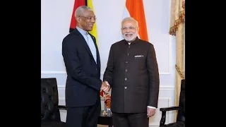 Watch PM Modi meets President of Guyana, David Arthur in New York Video