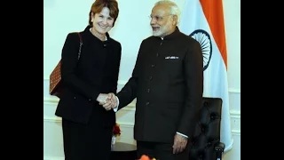 Watch PM Modi meets the CEO of Lockheed Martin, Marillyn Hewson in New York Video