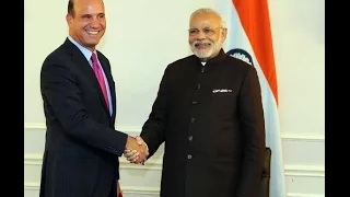 Watch PM Modi meets the Chairman and CEO of AECOM, Mike Burke in New York Video
