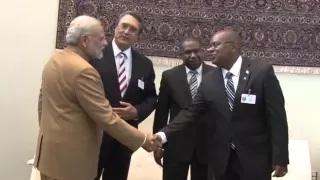 Watch PM Modi meets PM of St. Lucia, Kenny Davis Anthony in New York Video
