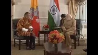 Watch PM Modi meets PM of Bhutan, Tshering Tobgay in New York Video