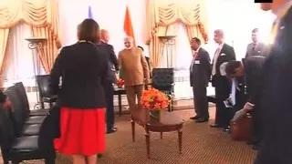 Watch Sweden PM Stefan Lofven calls on PM Modi in New York Video