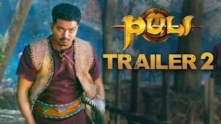 Watch Puli Official Trailer 2 - Vijay, Sridevi, Sudeep, Shruti Haasan, Hansika Motwani Video