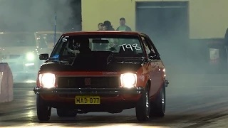 Watch MAD077 V8 TORANA 11.05 @ 124 MPH SYDNEY DRAGWAY Video