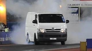 Watch WTF LS2 POWERED HIACE VAN SKIDS & GO TO WHOA AT SUPERNATS Video