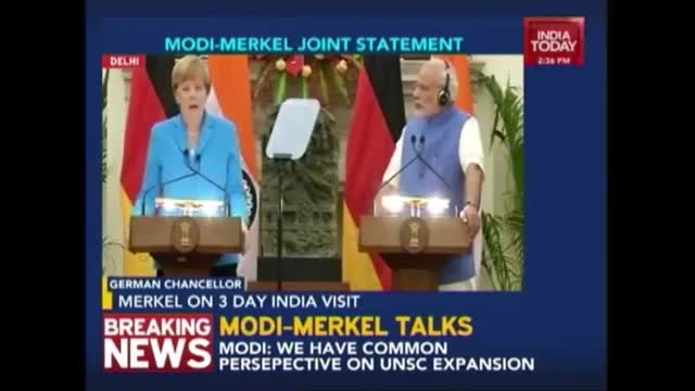 Watch Modi-Merkel Issue Joint Statement Video