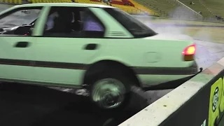 Watch FORD FALCON HITS THE WALL AT SYDNEY DRAGWAY RACE 4 REAL BURNOUTS Video