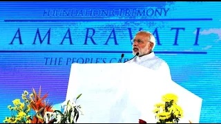 Watch PM Modi's address at the Foundation Ceremony of Amaravathi, New Capital City of Andhra Pradesh Video